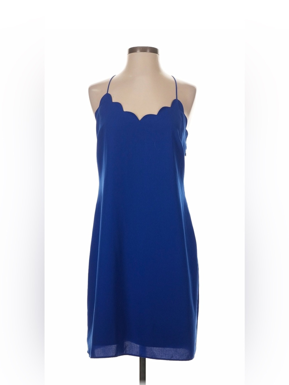 J. Crew Women's Blue Scallop Dress - Size 00